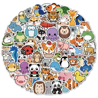 Cute animal stickers, classroom pack
