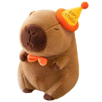 Birthday capybara plush, 12 inch