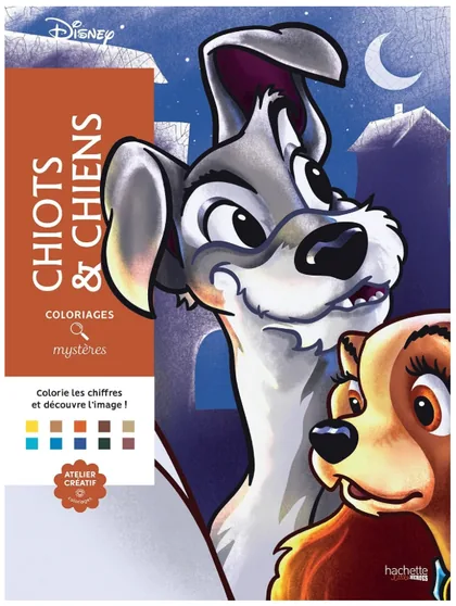 Coloriages Mystères: Chiots et chiens