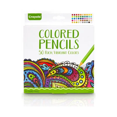 Crayola coloured pencils, 50 colours